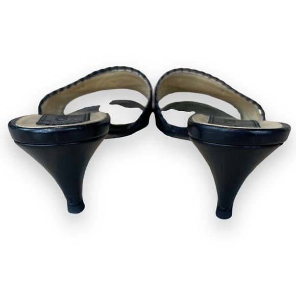 chanel slip on kitty heel sandals 38 - Picture 2 of 7